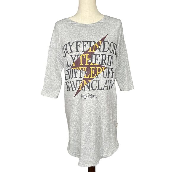 Harry Potter Tunic Sleepwear Graphic Tee Shirt Women Size XS Heather Gray‎ - Picture 1 of 9